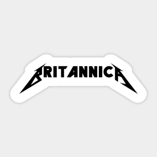 Britannica Metal (black text) Sticker